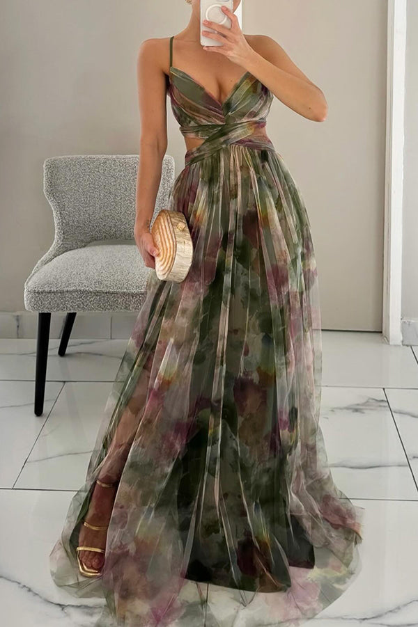 Giselle | Hurmaava Maxi-mekko Kukkaprintillä