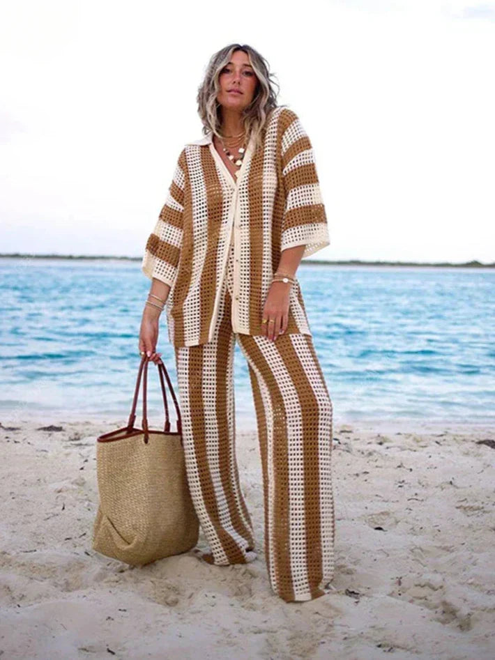 Zenaida™ | Virkattu Kimono ja Housut