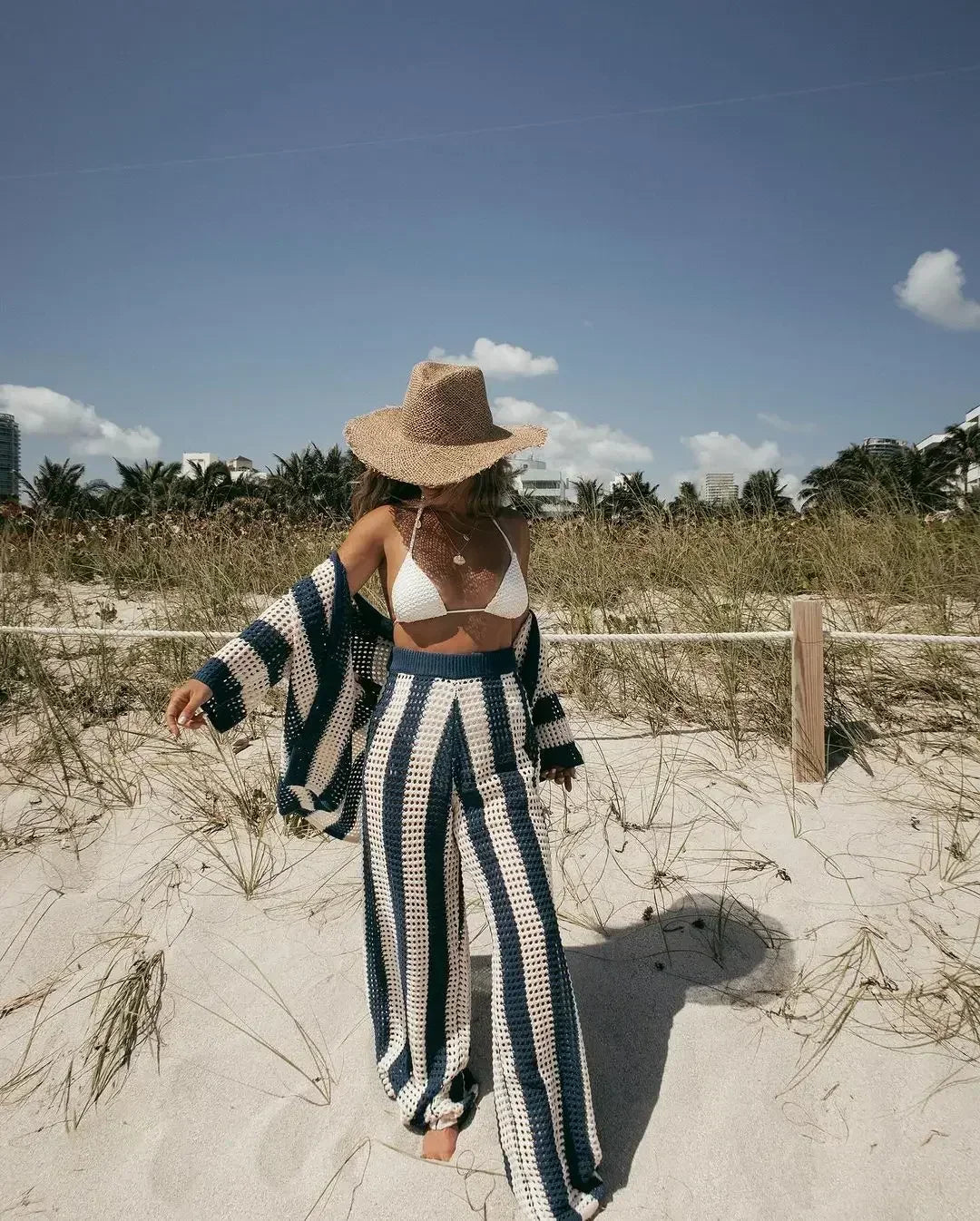Zenaida™ | Virkattu Kimono ja Housut