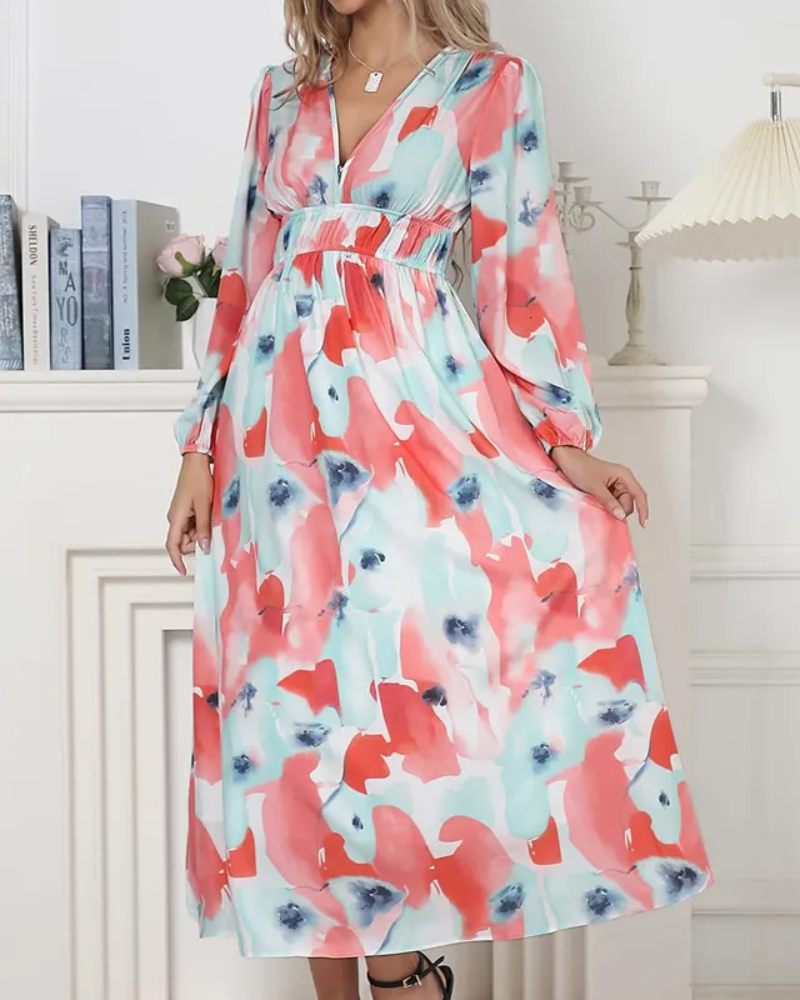 Sara | Naisellinen Kukkakuvioitu Mekko