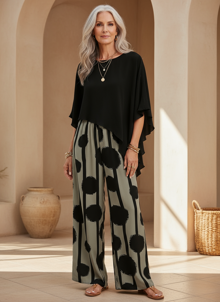 Valeriana™ | Epäsymmetrinen Toppi ja Boho-Housut